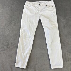 Vineyard Vines Jeans Women 6 Cotton Blend Denim Mid Rise Straight White Stretch